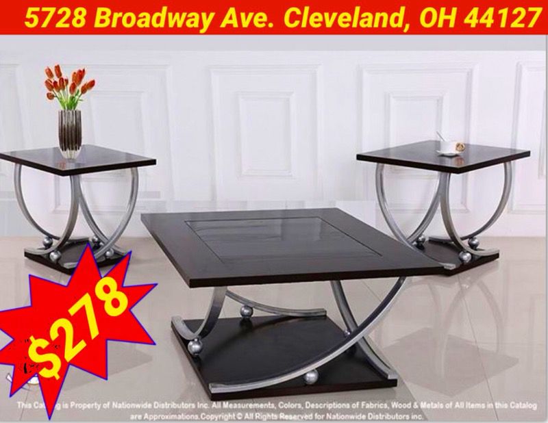 $278 Cocktail and End Tables: Mattress& Furniture 4 Less