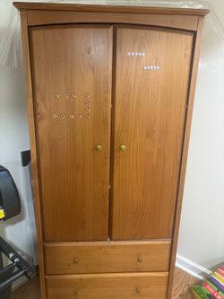 Wooden cabinet (stuff inside the cabinet is not include)
