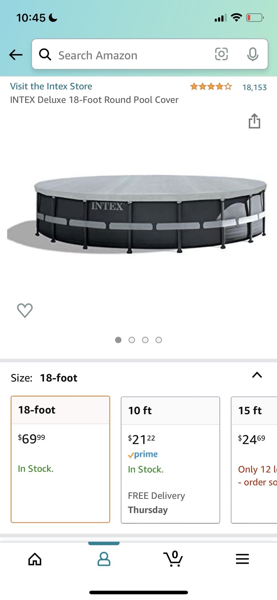 Pool Cover Round 18-foot