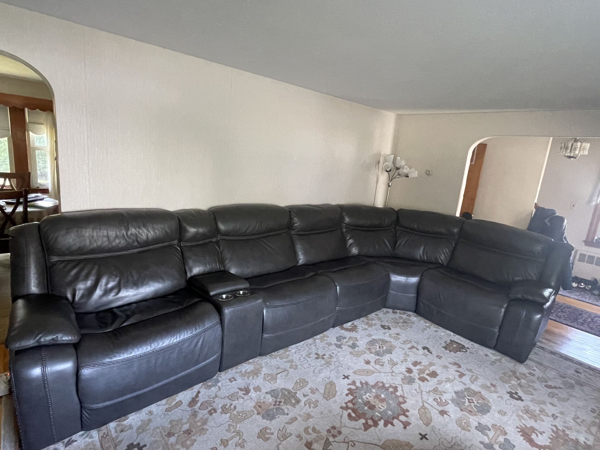 Black Leather Sofa Sectional