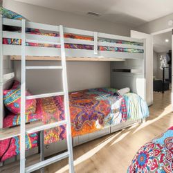 New Bunk Bed W/ Mattresses For Sale 