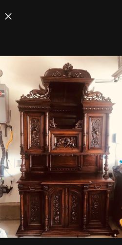 French Renaissance Hunters Cabinet