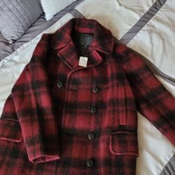 COACH PLAID PEACOAT