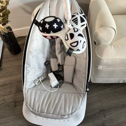 4Moms Mamaroo Multi-Motion Baby Swing, Bluetooth Enabled With 5 Unique Motions, Grey