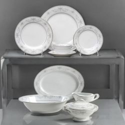 NORTIAKE COLBURN China #6107 Dinnerware 9 Settings & Hostess Set 49 Piece Total 