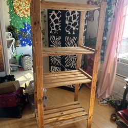 4 tear wood storage unit. Great for garage!