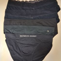 lot of 5 pairs ladies XLARGE Victoria's Secret black panties ALL for $20 FIRM