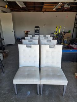 Set of 8 Leather Chairs