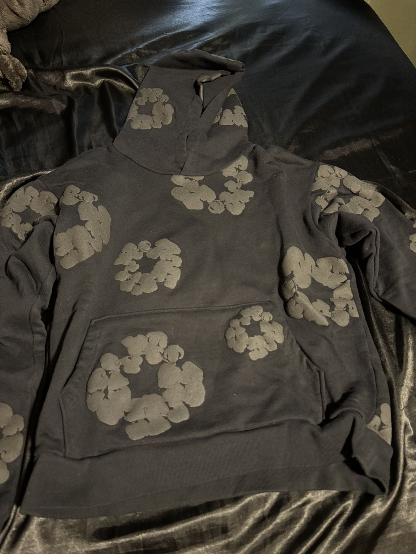Denim Tears Cotton Wreath Hooded Sweatshirt 'Black Monochrome'