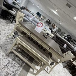 Beige Ct Height Dining Set 