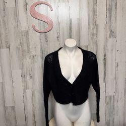 Womans Black Cardigan Size Small 