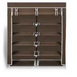 Bargene 2-Doors Portable Storage Shoe Rack with Cover K(31)