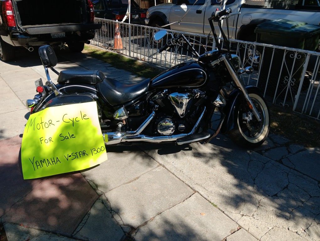 Yamaha 1300 V star motorcycle.