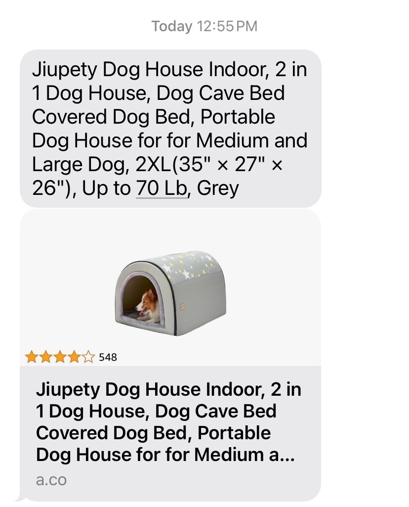 Jiupety Dog House Indoor, 2 in 1 Dog House Bed Brand New