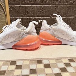 Nike Air Max 270 White Hot Punch Orange AH8050-103 Mens Size 9