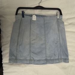 Light blue denim mini skirt(xs)