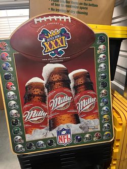 Miller Beer Super Bowl XXXI Promotional Sign