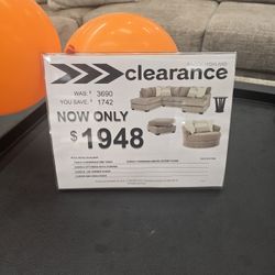 SECTIONAL WITH OTTOMAN and 1 END TABLE