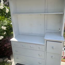 White Cabinet/ Baby Changing Table