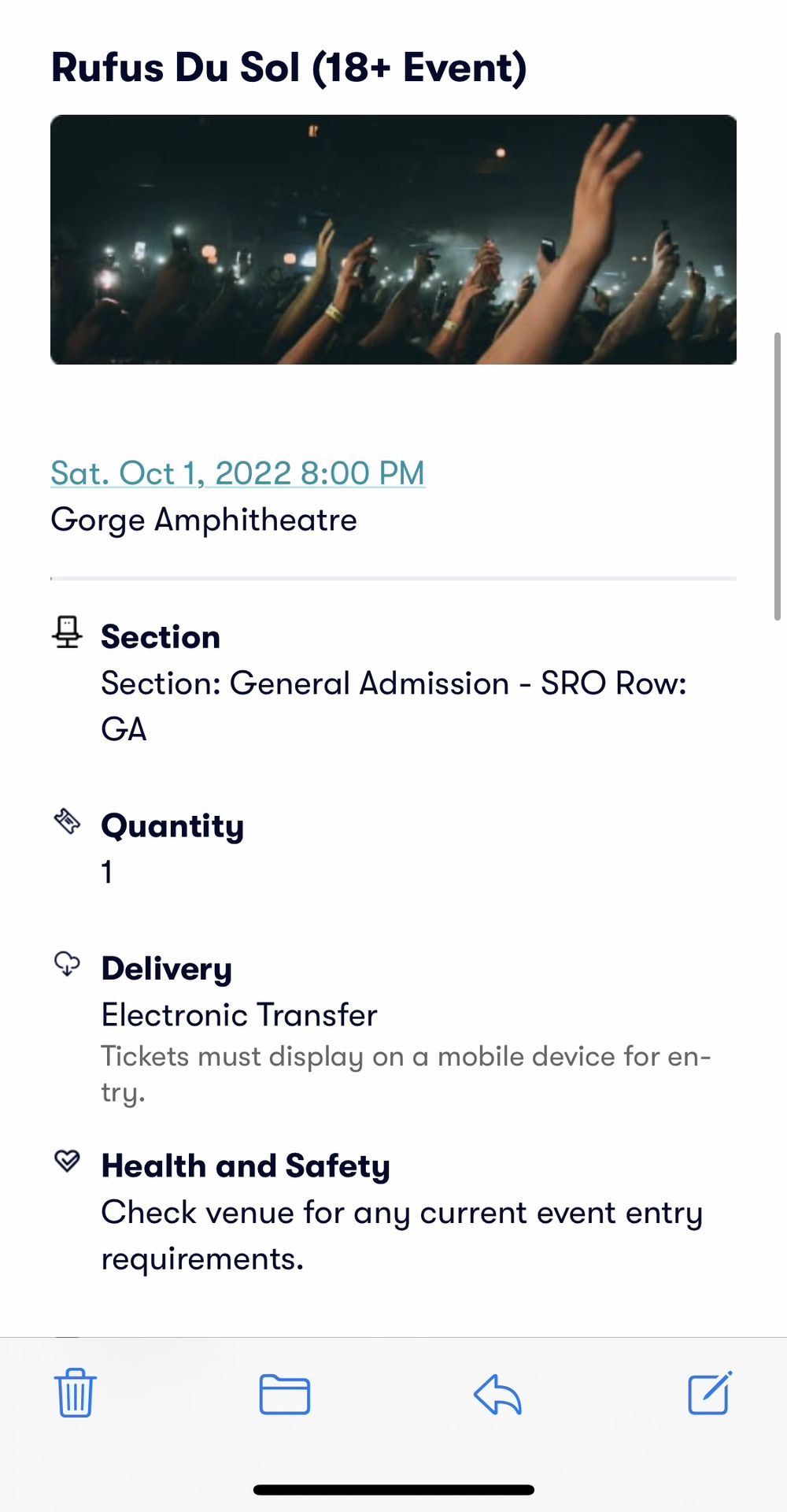 Rufus Du Sol At The Gorge Oct 1