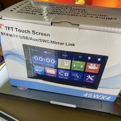 Double Din Car Stereo,7 Inch Car Radio with HD Touch Screen Bluetooth Car Stereo, Bluetooth Hands-Free Calling, Mirror Link,AUX/EQ/SWC