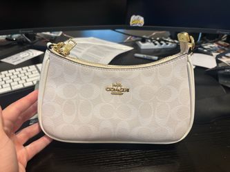 Coach White Signature Mini Shoulder Bag