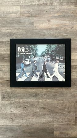 “The Beatles” Abby Road Album Cover Picture In Frame (Read Description)