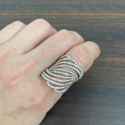 Sterling silver 925 dipped in rose gold with Cubic zirconia