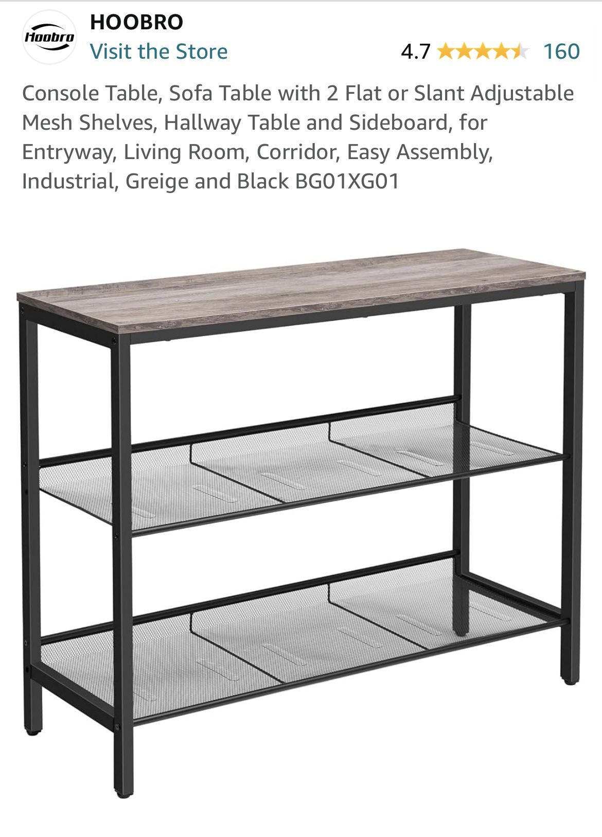 Sleek Console And Shelving Unit. BRAND NEW!