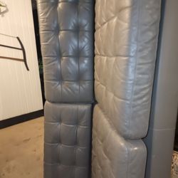 IKEA gray  leather couch