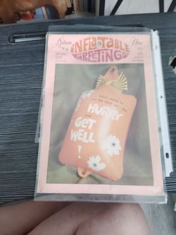 vintage Gibson "Inflatable Greetings" hot water bottle