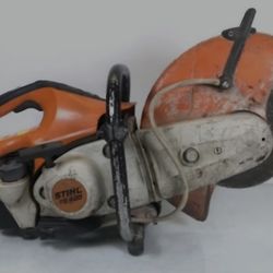 Steal 420 concrete saw with 14 inch diamond, concrete blade.