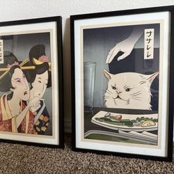 Woman Yelling at Cat - Framed Meme Prints 