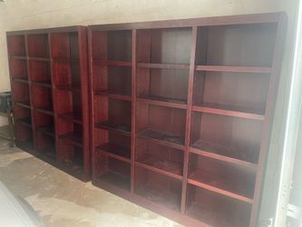 6’x6’ Cherry Wood Bookcases