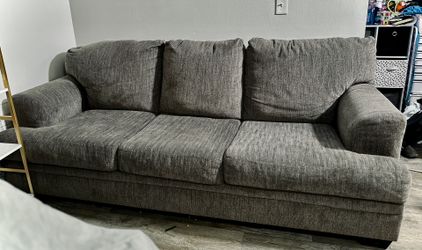 Ashley Furniture Trunnion Sofa - Plush & Comfy Gray 3-Seater MUST SELL ASAP