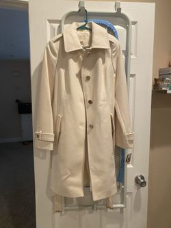 Michael Kors Wool Trench Coat With Gold Buttons OBO