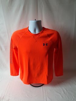 Under Armour boys orange long sleeve shirt size large