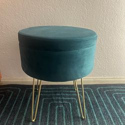 Teal Reversible Stool with Storage