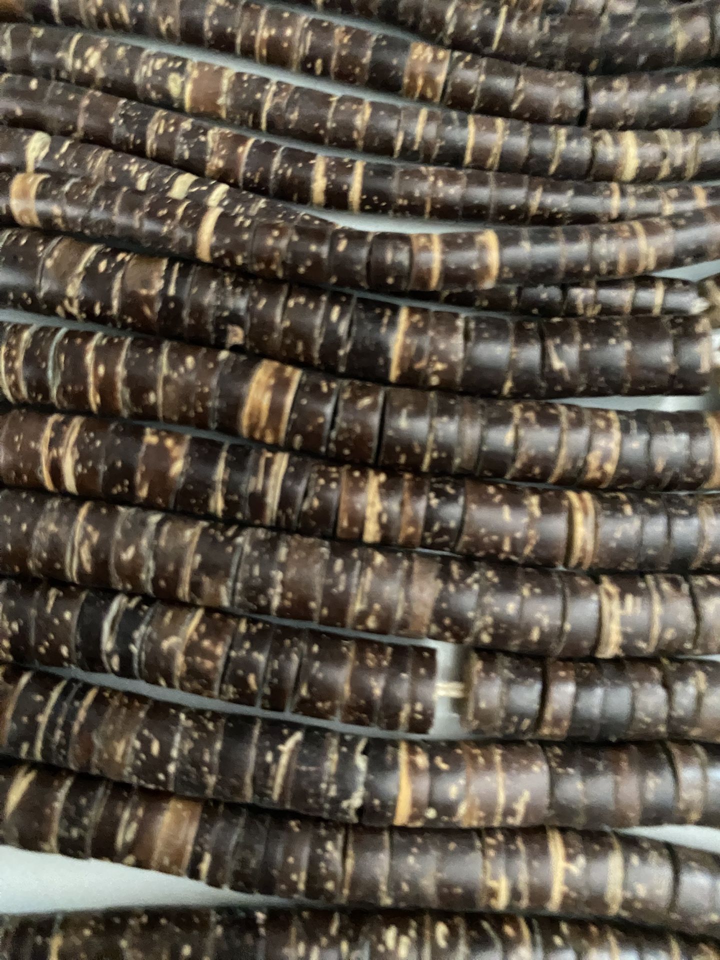 Big Lot of Chocolate Heishi Coconut Shell Beads - 23+ Strands (thousands of beads) New