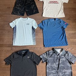 Boys Under Armour Polos And Tees 