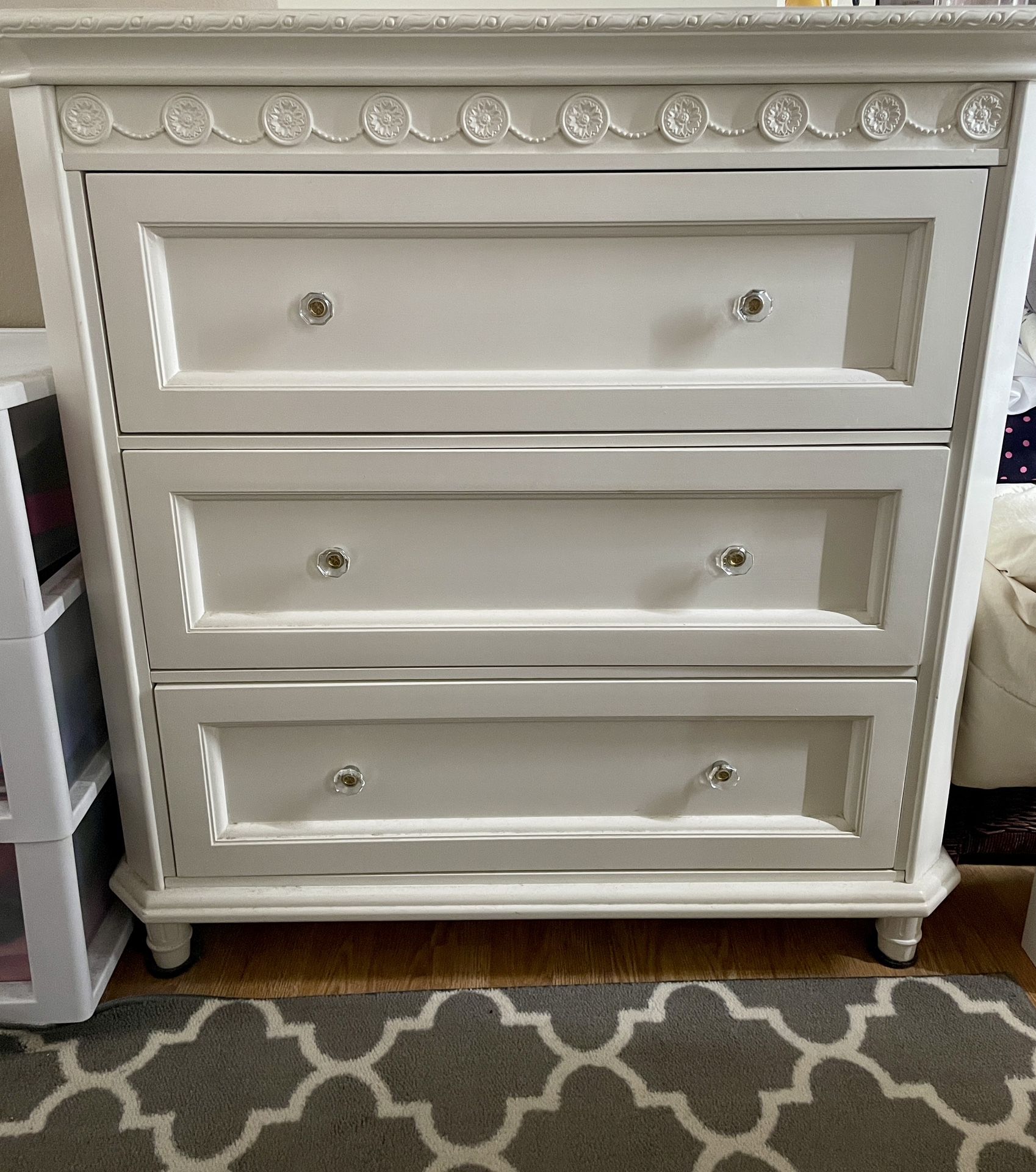 Two White Dressers