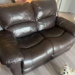 Brown Leather Sofa