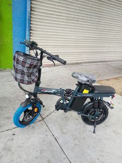 FOLDING ELECTRIC BIKE PEAK750W-25MPH-RANGE 30 MILES-DUAL SUSPENSION -DUAL DISK BRAKES