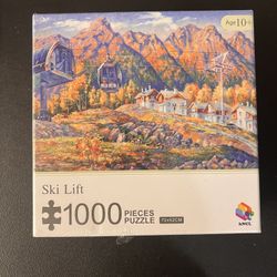 Jigsaw Puzzle 1000 Piece SKI LIFT hNCL Honeycomb Learning 72x52cm