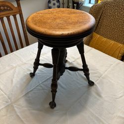 Antique Oak Piano Stool