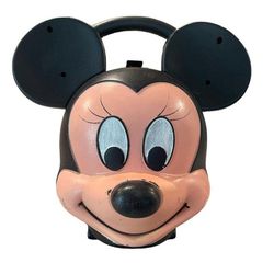 1989 Vintage Aladdin Disney Mickey Mouse Head Lunch Box 