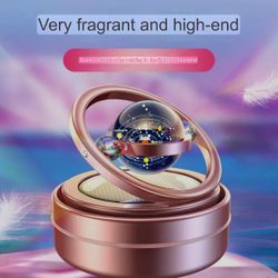 Cross-border wholesale original planet solar-powered car perfume/car fragrance aluminum alloy double-ring floating rotating ornament