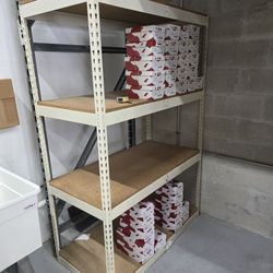Warehouse Shelving With Wood Shelves 