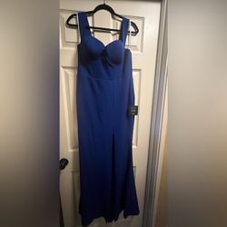 Lulus Commotion-Worthy Royal Blue Bustier Backless Maxi Dress
