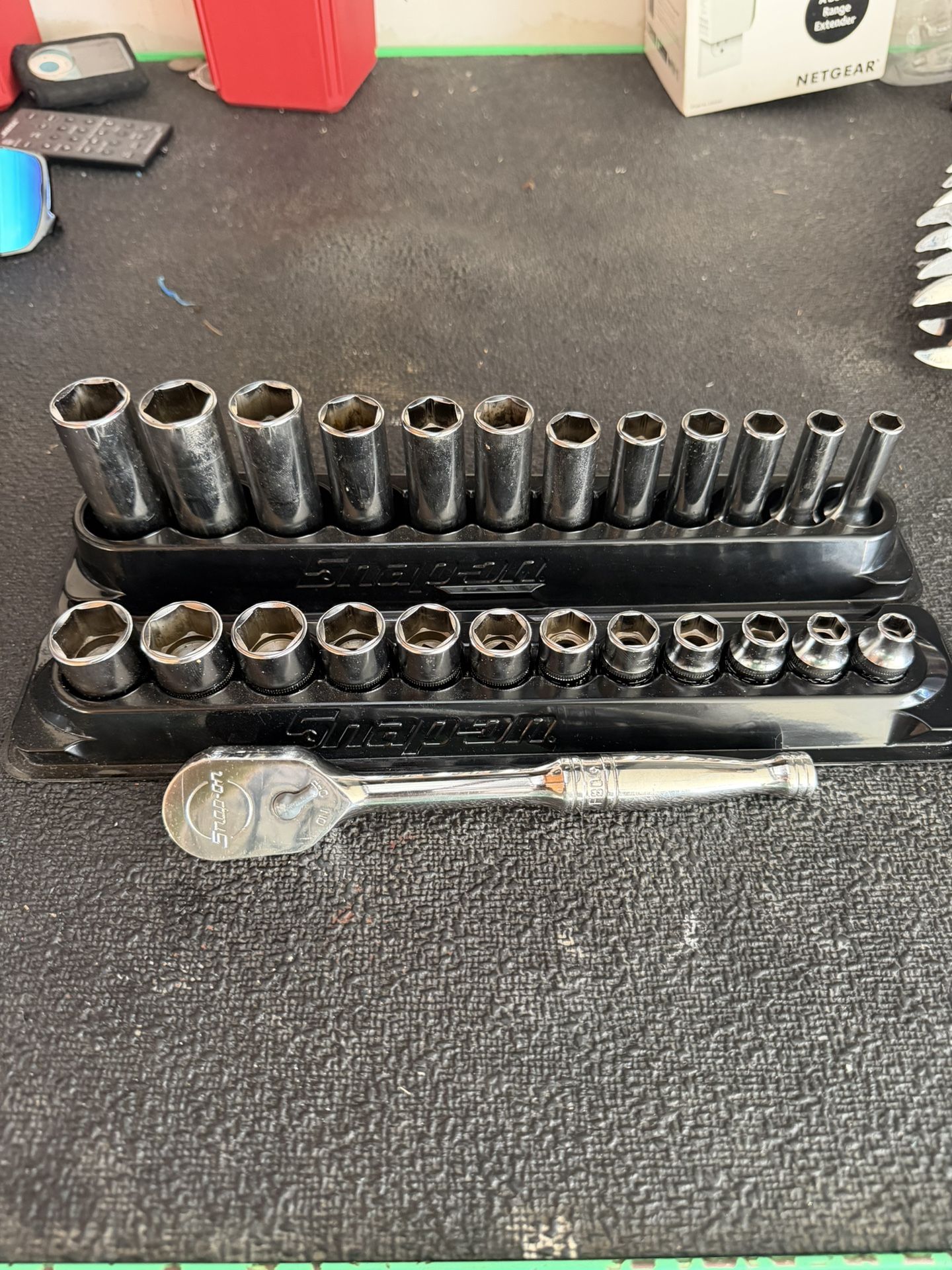 Snap On Sockets and Ratchet 3/8
